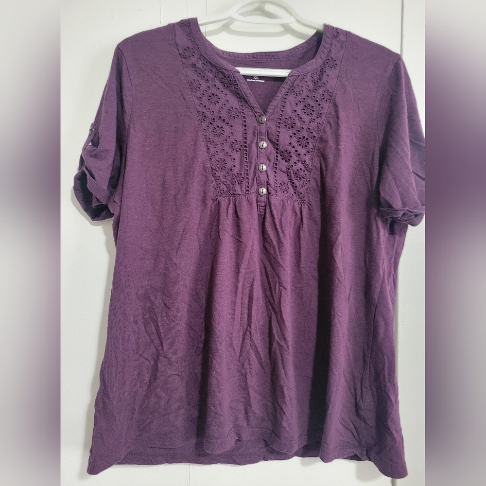 Croft & Barrow Purple Women's Top